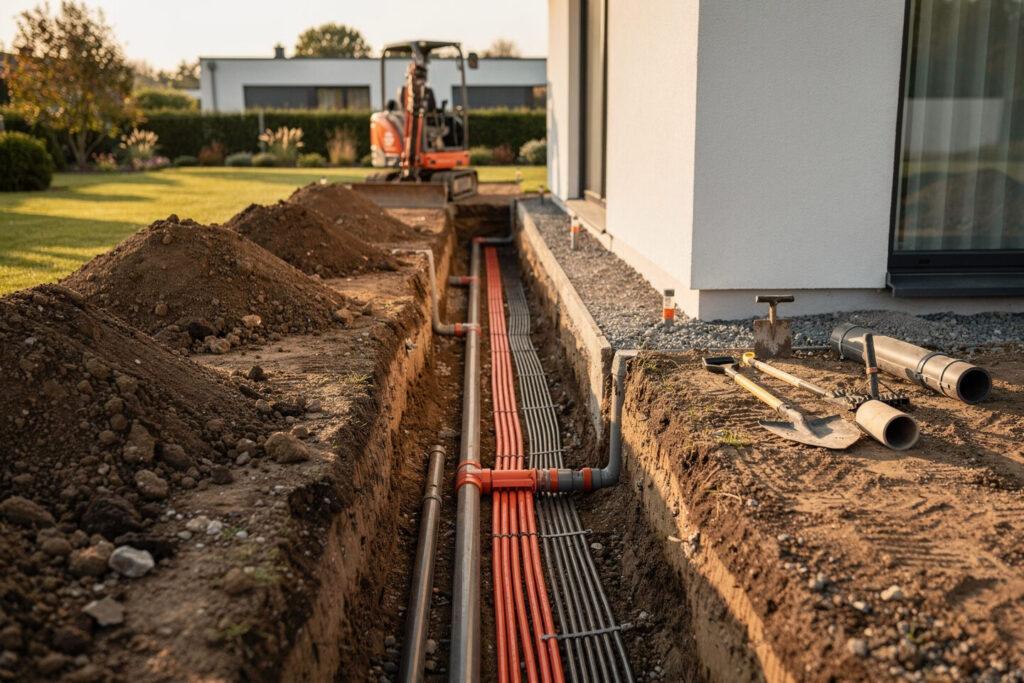 Hausanschlüsse und Infrastruktur – Technik unter der Erde – str Galabau