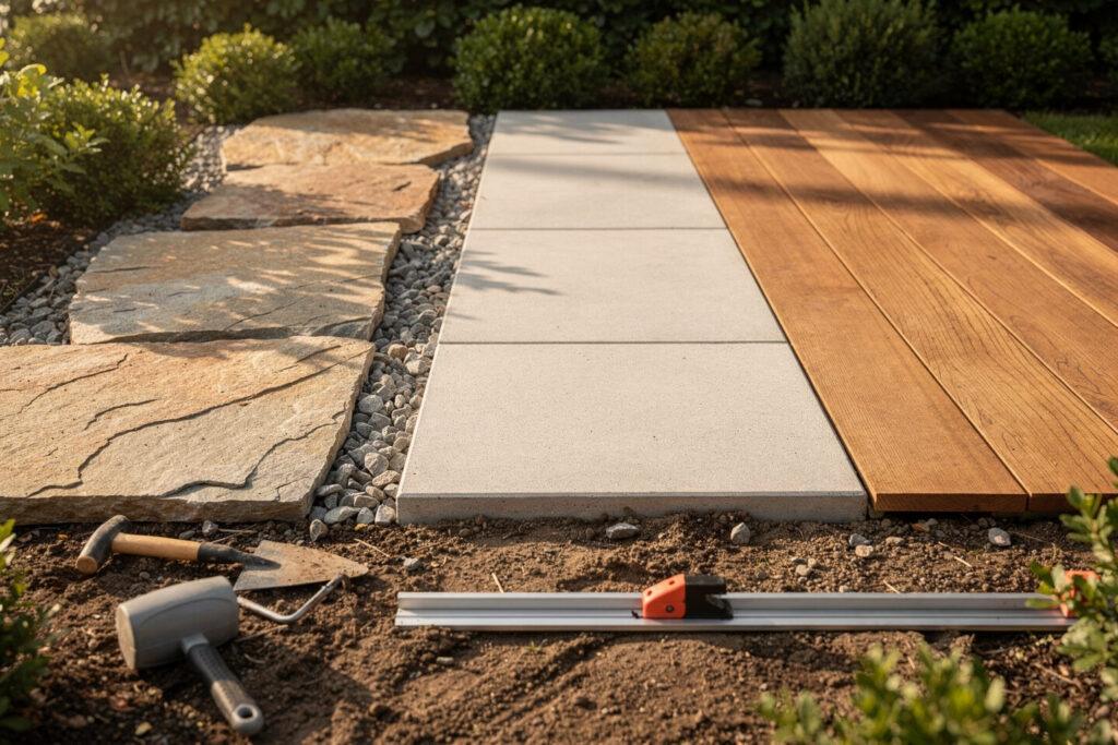 Materialien und Auswahl – Naturstein, Beton und Holz im Vergleich – str Galabau